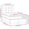 vidaXL Boxspringbett mit Matratze & LED Blau 120x190 cm Stoff