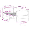 vidaXL Massivholzbett ohne Matratze Wei&szlig; 75x190 cm Kiefernholz