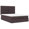 vidaXL Ottoman-Bett mit Matratze Dunkelbraun 140x200 cm Stoff