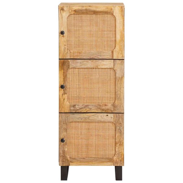 vidaXL Highboard mit Speicher Braun 90 x 33 x 75 cm Massivholz Mango