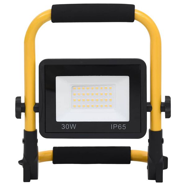 vidaXL LED-Fluter mit Handgriff 30 W Warmwei&szlig;