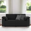vidaXL Sofa 140cm Schwarz Stoff