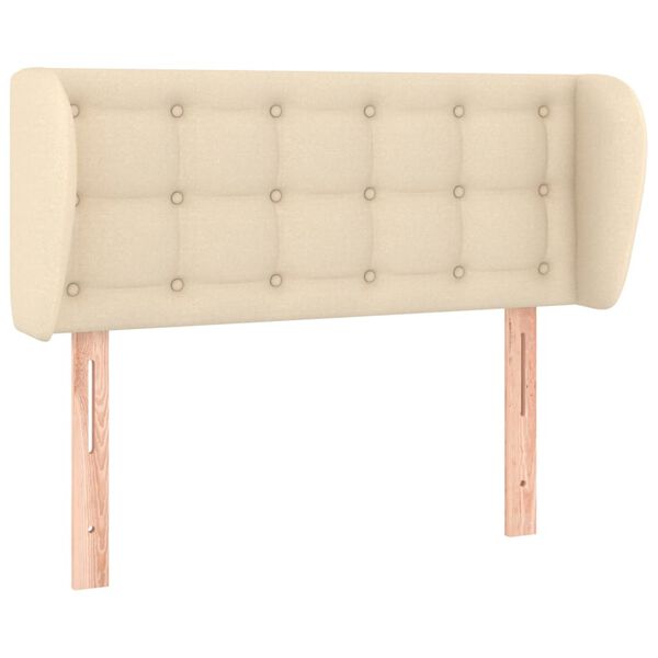 vidaXL Kopfteil mit Ohren Creme 93x23x78/88 cm Stoff