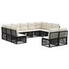 vidaXL Gartensofa-set 11 stk. 11-Sitzer Schwarz Poly-Rattan