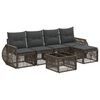 vidaXL Gartensofa-set 6 pcs Grau und Dunkelgrau Poly-Rattan
