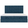 vidaXL Ottoman-Bett mit Matratzen Dunkelblau 200x200 cm Samt