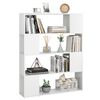 vidaXL B&uuml;cherregal Raumteiler Hochglanz-Wei&szlig; 100x24x124 cm