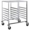 vidaXL Tablettwagen mit 12 GN-Beh&auml;ltern 75x55x87 cm Edelstahl