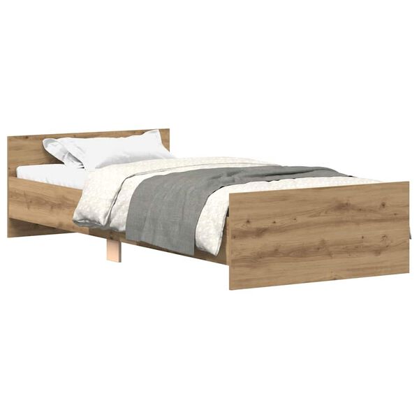 vidaXL Bettgestell ohne Matratze Artisan-Eiche 100x200cm Holzwerkstoff