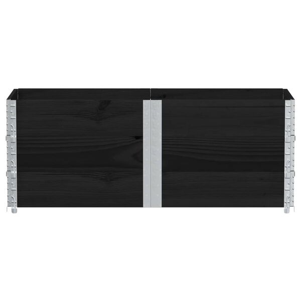 vidaXL Pflanzkasten Schwarz 150x50 cm Massivholz Kiefer