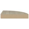 vidaXL Eck-Schweberegale 4 Stk. Eichen-Optik 25x25x3,8 cm MDF