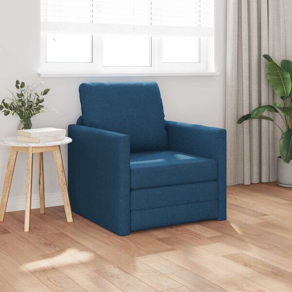 vidaXL Schlafsofa 60cm Blau Stoff