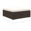 vidaXL 10-tlg. Garten-Lounge-Set mit Auflagen Poly Rattan Braun