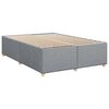 vidaXL Boxspringbett mit Matratze Hellgrau 160x200 cm Stoff