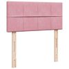 vidaXL Boxspringbett mit Matratze Rosa 90x190 cm Samt