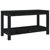 vidaXL Gartenbank Schwarz 82,5x35x45 cm Massivholz Kiefer