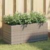 vidaXL Hochbeet mit 2 F&auml;chern Grau 72x30x32 cm Poly Rattan