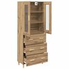 vidaXL Highboard mit Schubladen Artisan-Eiche 69,5 x 34 x 180 cm
