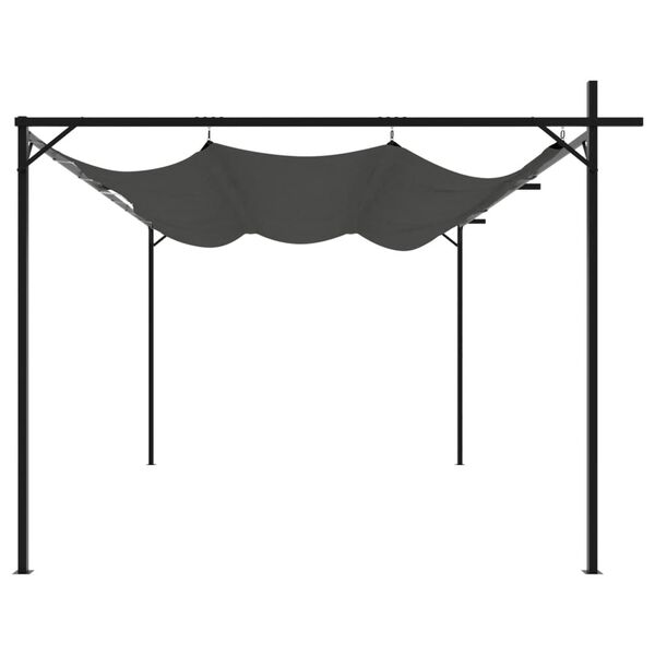 vidaXL Pergola mit Schiebedach Anthrazit 395x292x230 cm