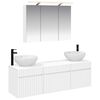 vidaXL Badezimmerschrank-Set 4 stk. Wei&szlig; Holzwerkstoff