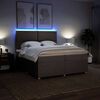 vidaXL Boxspringbett mit Matratze Taupe 200x200 cm Stoff