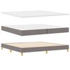 vidaXL Boxspringbett mit Matratze Taupe 200 x 200 cm Polyester