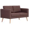vidaXL 2-Sitzer-Sofa Stoff Braun