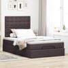 vidaXL Ottoman-Bett mit Matratze Dunkelbraun 120x190 cm Stoff