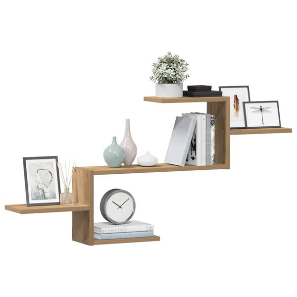 vidaXL Wandregal Artisan-Eiche 104x15x49 cm Holzwerkstoff