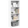 vidaXL Bücherregal Weiß 60x30x152 cm Holzwerkstoff