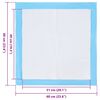 vidaXL Haustier Training Pad 50 pcs Blau und Weiß 60 x 60 cm
