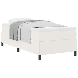 vidaXL Boxspringbett Creme 80 x 200 cm Cordstoff