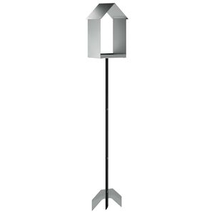 vidaXL Vogel-Feeder Verzinkter Stahl Silber