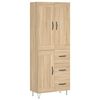 vidaXL Highboard Sonoma-Eiche 69,5x34x180 cm Holzwerkstoff