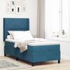 vidaXL Boxspringbett mit Matratze mit LED Blau 90 x 190 cm Samt