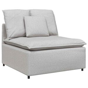 vidaXL Modulares Sofa Mittelmodul mit Kissen Wolkengrau 100 cm