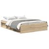 vidaXL Bettgestell Sonoma-Eiche 135x190 cm