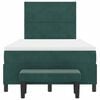 vidaXL Boxspringbett mit Matratze Dunkelgr&uuml;n 120 x 190 cm Samt
