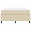 vidaXL Boxspringbett Creme 120 x 200 cm Stoff