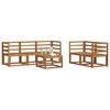 vidaXL Outdoor-Sofagarnitur mit Kissen 6 pcs Natur und Creme