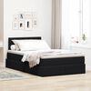 vidaXL Bett mit Stauraum und LED mit LED Schwarz 120 x 190 cm Samt