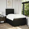 vidaXL Boxspringbett mit Matratze Schwarz 120x200 cm Stoff