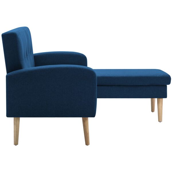 vidaXL Sofa in L-Form Stoffbezug 186 x 136 x 79 cm Blau