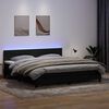 vidaXL Boxspringbett mit Matratze & LED Schwarz 200x220 cm Samt