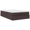 vidaXL Ottoman-Bett mit Matratze Dunkelbraun 120x190 cm Stoff