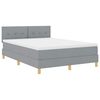 vidaXL Boxspringbett mit Matratze Hellgrau 140 x 200 cm Stoff