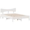 vidaXL Massivholzbett ohne Matratze Wei&szlig; 135x190 cm Kiefernholz