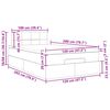 vidaXL Ottoman-Bett mit Matratze Taupe 120x200 cm Stoff
