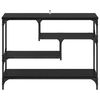 vidaXL Konsolentisch mit Regal Schwarz Eichen-Optik 100 x 30 x 75 cm