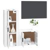 vidaXL 2-tlg. TV-Schrank-Set Hochglanz-Weiß Holzwerkstoff